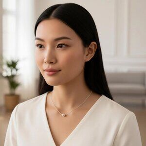 Minimalist Single Pearl Necklace, Elegant 925 silver Choker ITS FOR HER!!